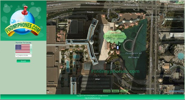 FindMyphones Screenshot Bellagio Dr, Las Vegas